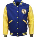 Yellowjackets Ella Purnell Blue and Yellow Varsity Jacket