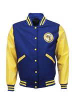 Yellowjackets Ella Purnell Blue and Yellow Varsity Jacket