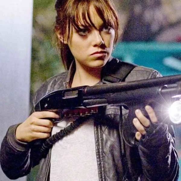 Zombieland Emma Stone Wichita Black Leather Jacket