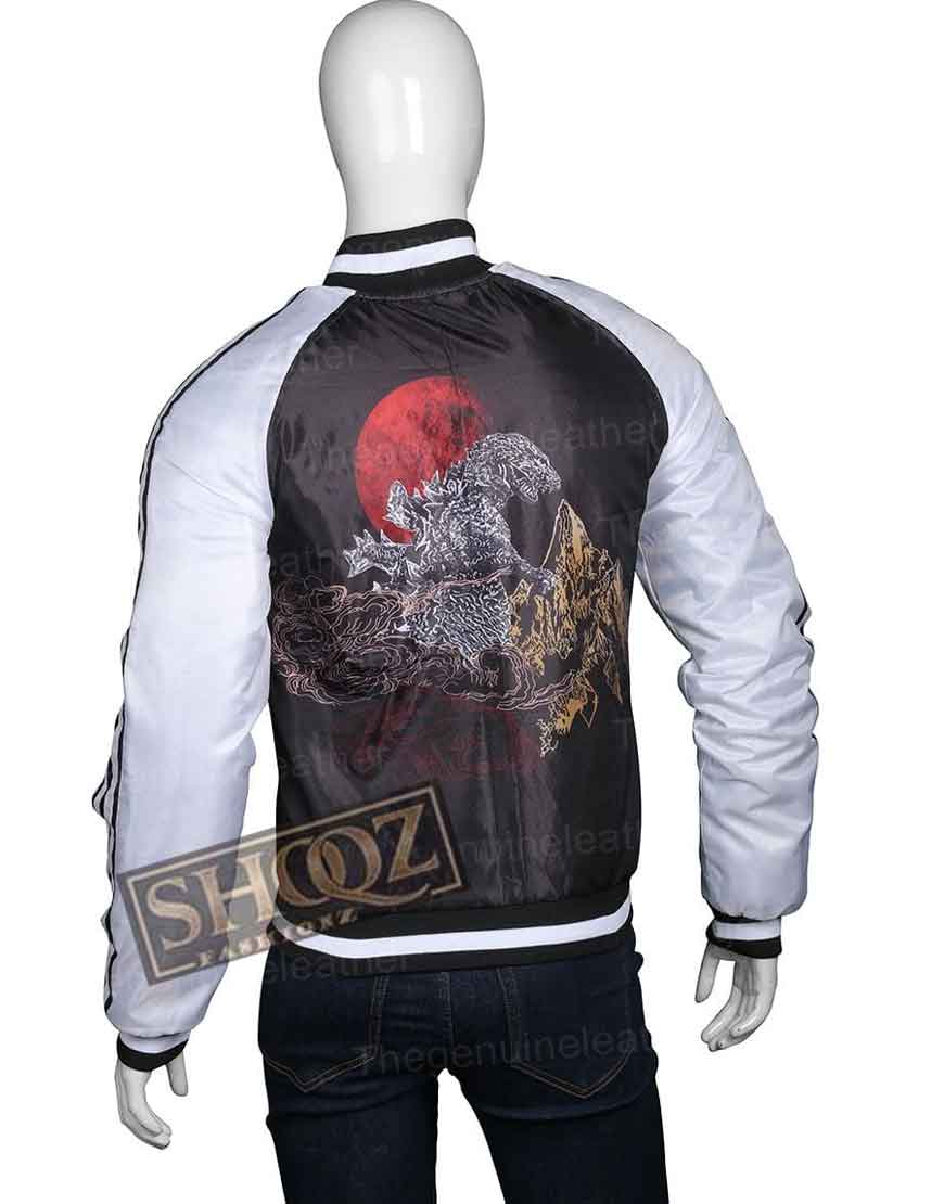 Godzilla Bomber Satin Jacket