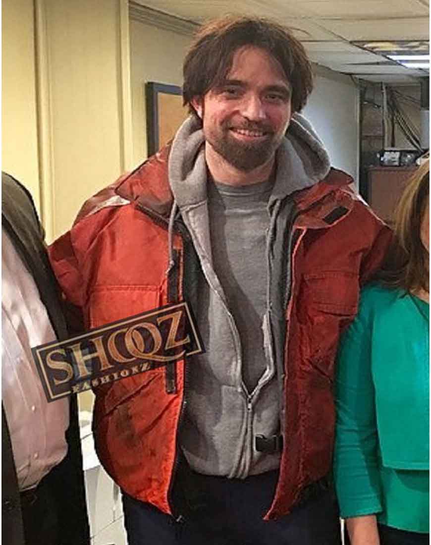 Robert Pattinson Good Time Connie Nikas Red Jacket 1 Robert Pattinson Good Time Connie Nikas Red Jacket