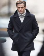 All the Old Knives Henry Pelham Chris Pine Black Wool Peacoat