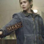 Lily Collins Inheritance Lauren Monroe Distressed Leather Jacket