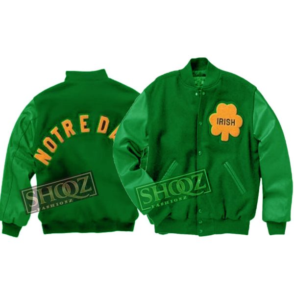 Notre Dame Rudy Ruettiger Irish Bomber Jacket