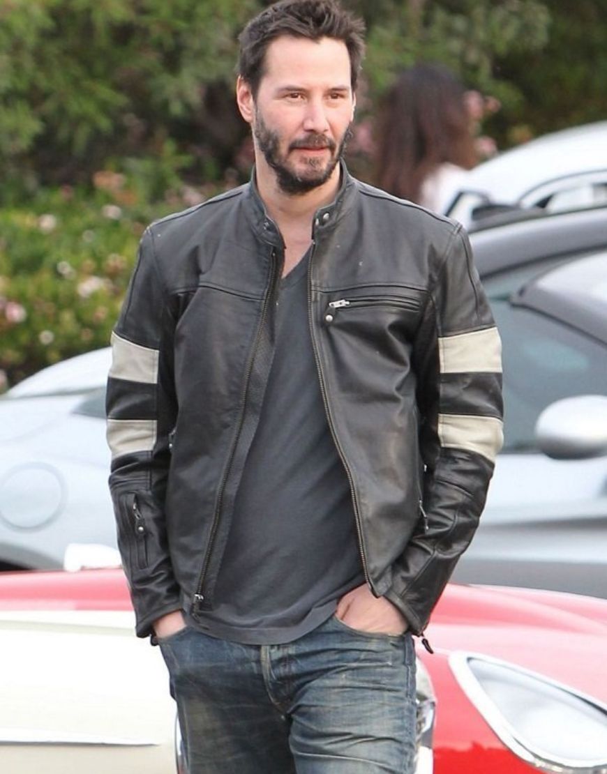 Keanu Reeves Motorcycle Leather Jacket 1 Keanu Reeves Motorcycle Leather Jacket