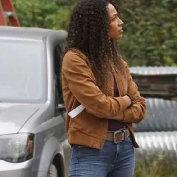 Kylie Bunbury Big Sky Brown Bomber Jacket