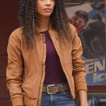 Kylie Bunbury Big Sky Brown Bomber Jacket