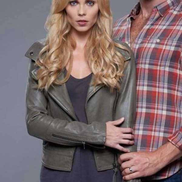 Bitten Laura Vandervoort Elena Michaels Bomber Leather Jacket