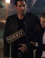 Lucifer Tom Ellis Black Leather Jacket