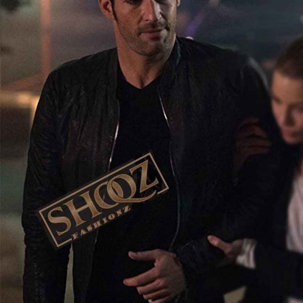Lucifer Tom Ellis Black Leather Jacket