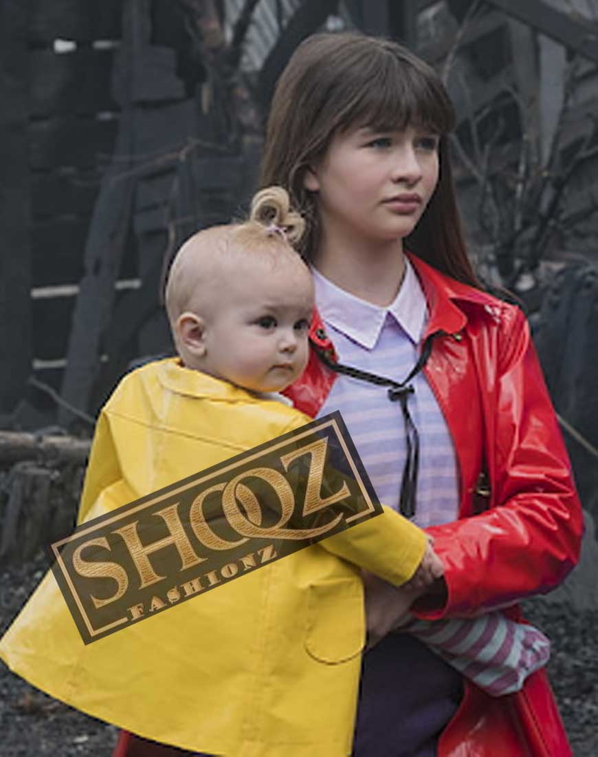 A Series Of Unfortunate Events Violet Baudelaire (Malina Weissman) Red Raincoat Jacket 1 A Series Of Unfortunate Events Violet Baudelaire (Malina Weissman) Red Raincoat Jacket