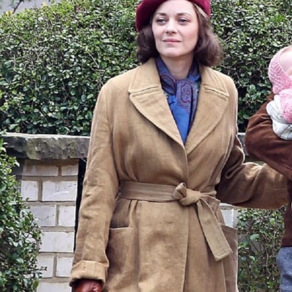 Marion Cotillard Allied Suede Coat