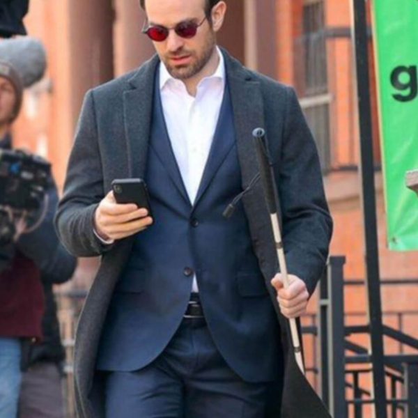 Daredevil Born Again Charlie Cox Matt Murdock Black Wool Coat