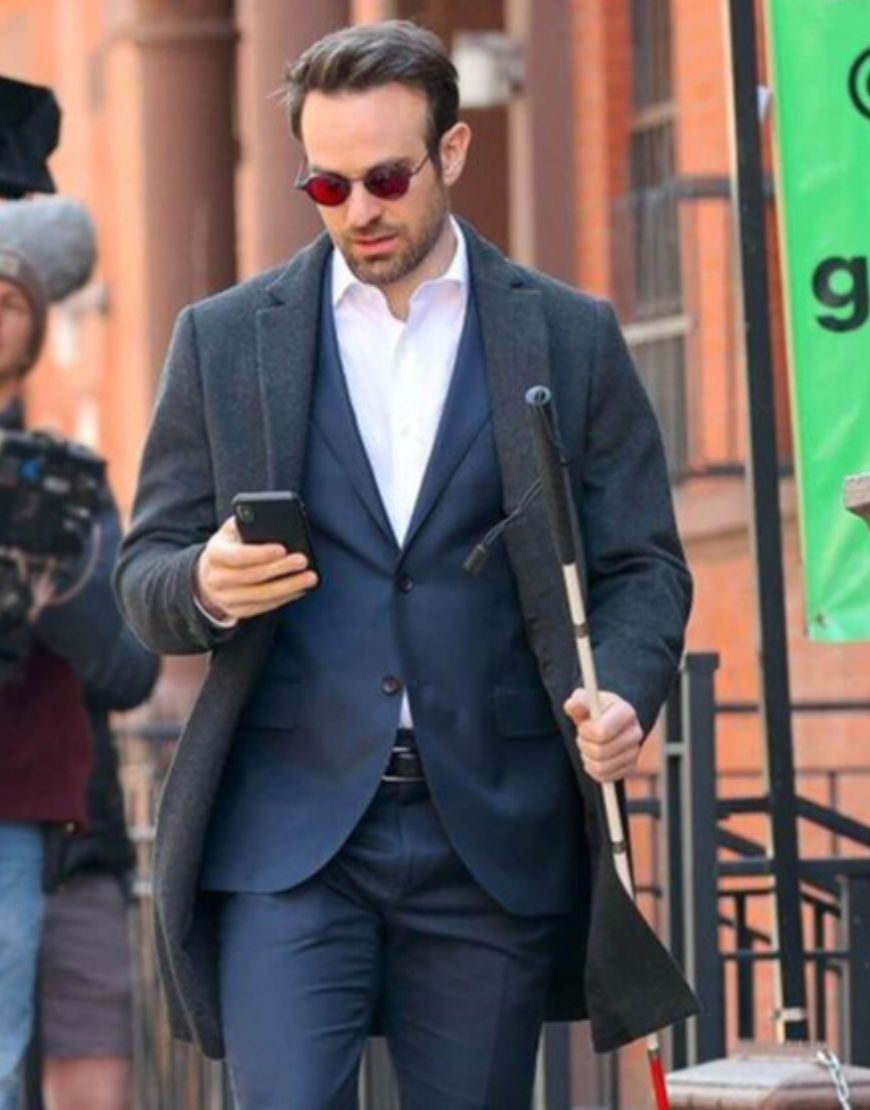 Daredevil Born Again Charlie Cox Matt Murdock Black Wool Coat 1 Daredevil Born Again Charlie Cox Matt Murdock Black Wool Coat