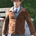 Allied Max Vatan Brad Pitt Suede Leather Jacket