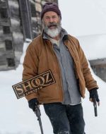 Mel Gibson Fatman Chris Cringle Brown Jacket