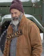 Mel Gibson Fatman Chris Cringle Brown Jacket