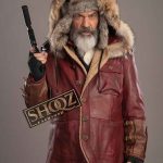Mel Gibson Fatman Chris Cringle Red Leather Jacket