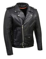 Men Brando Police Style Biker Jacket