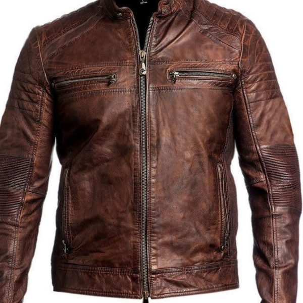 Men's Cafe Racer Brown Jacket