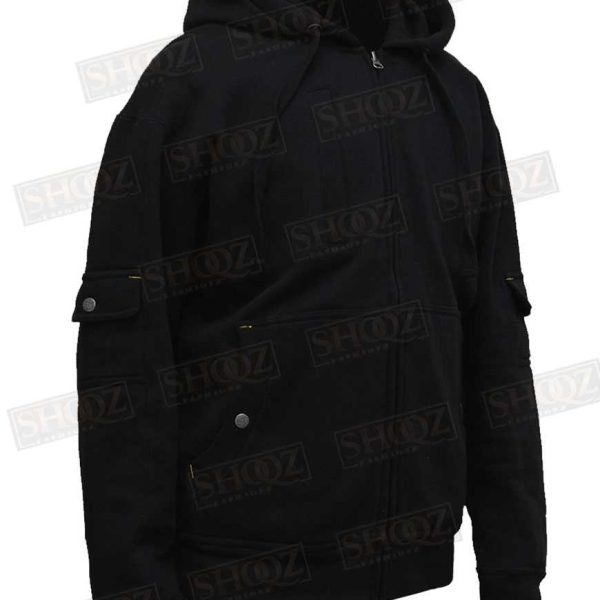 Men's Fleece Black Hoodie Jacket