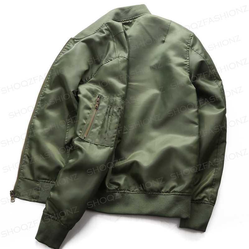 Men's Green Slim Fit Bomber Jacket