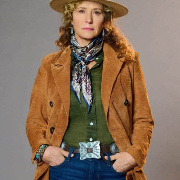 Nancy Travis Ride 2023 Isabel McMurray Brown Coat