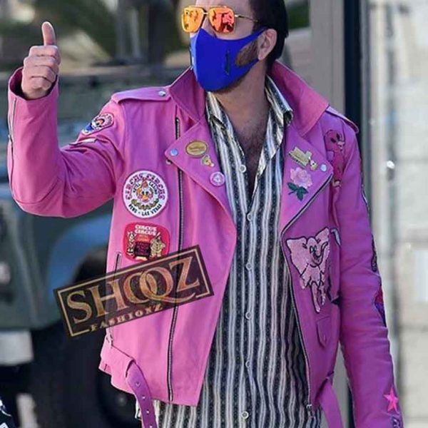 Nicolas Cage The Unbearable Weight Of Massive Talent Pink Jacket