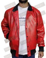 Nick Jonas Red Bomber Jacket