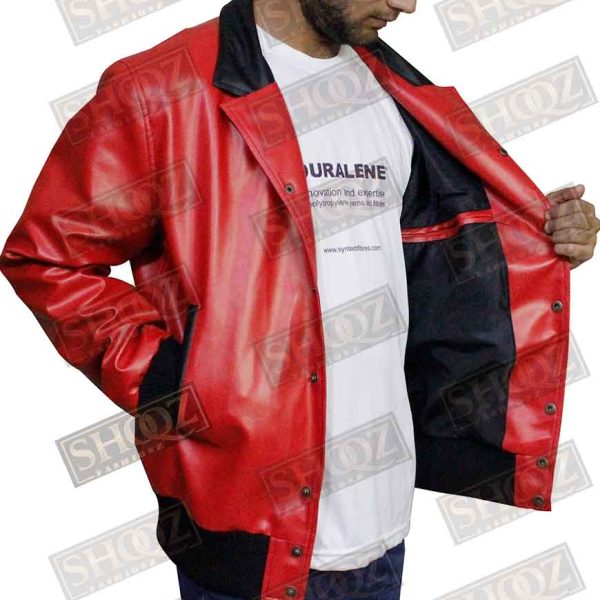 Nick Jonas Red Bomber Jacket