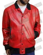 Nick Jonas Red Bomber Jacket
