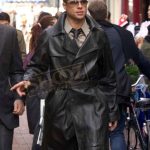 Ocean's Eleven Rusty Ryan (Brad Pitt) Black Leather Treanch Coat