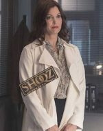 Prodigal Son Jessica Whitly (Bellamy Young) White Cotton Coat