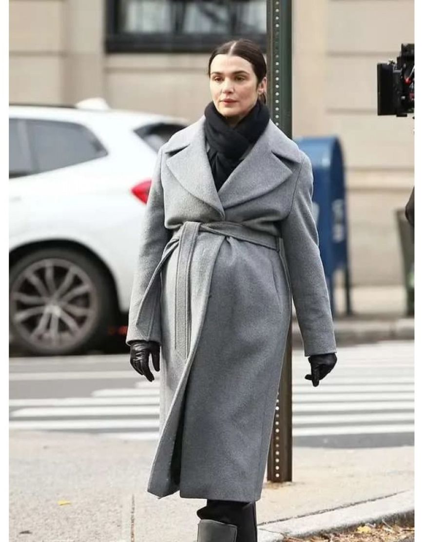 Rachel Weisz Dead Ringers 2023 Beverly Mantle Grey Wool Coat 1 Rachel Weisz Dead Ringers 2023 Beverly Mantle Grey Wool Coat