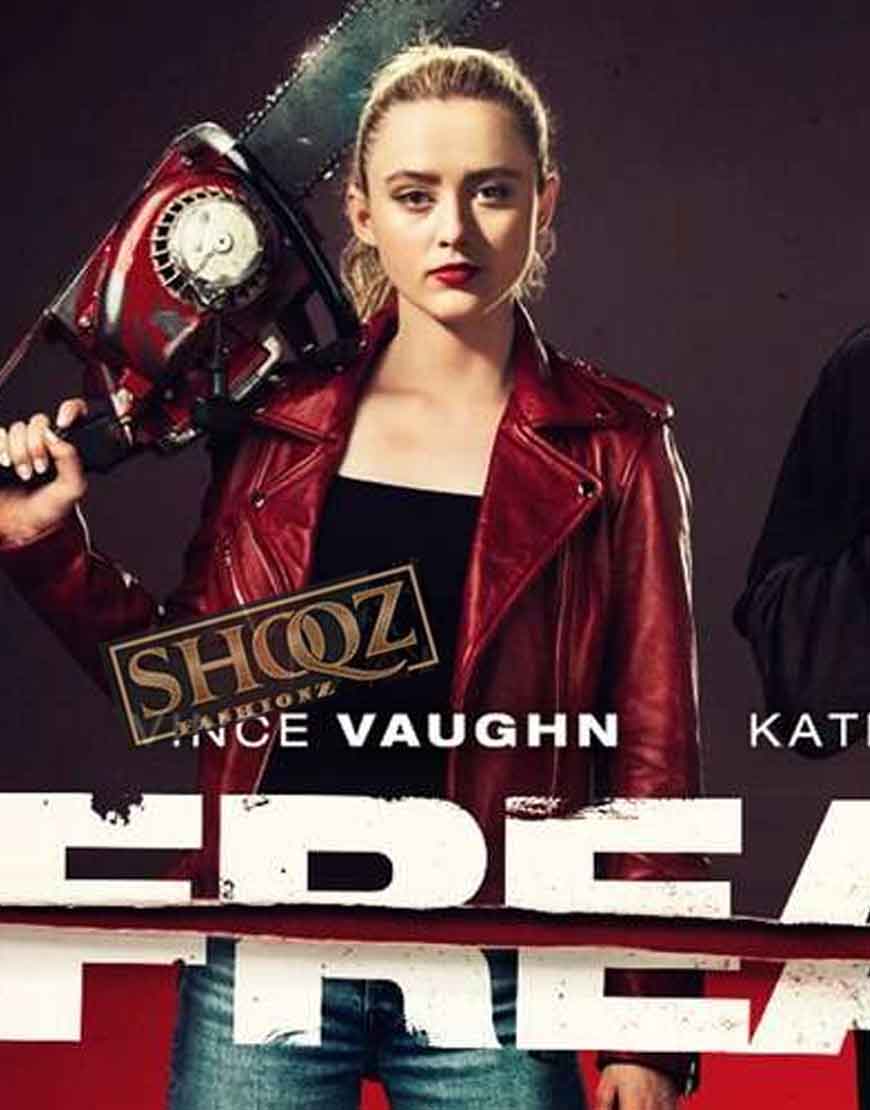 Kathryn Newton Freaky Millie Kessler Red Leather Jacket 1 Kathryn Newton Freaky Millie Kessler Red Leather Jacket