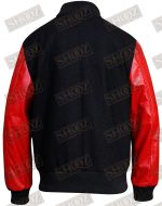 Robert Pattison Mtv Red & Black Bomber Jacket
