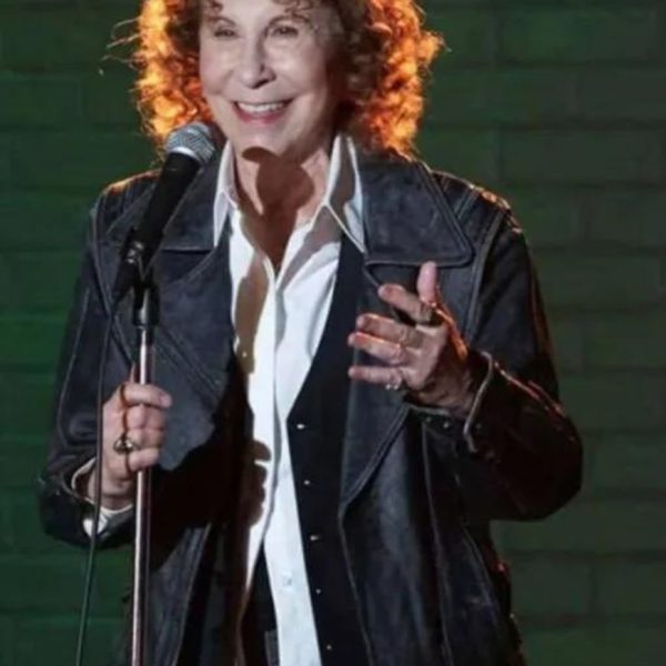Rhea Perlman Accused 2023 Joyce Golden Black Leather Jacket