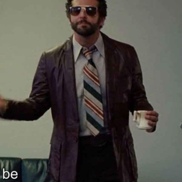 American Hustle Bradley Cooper Richie Dimaso Leather Coat
