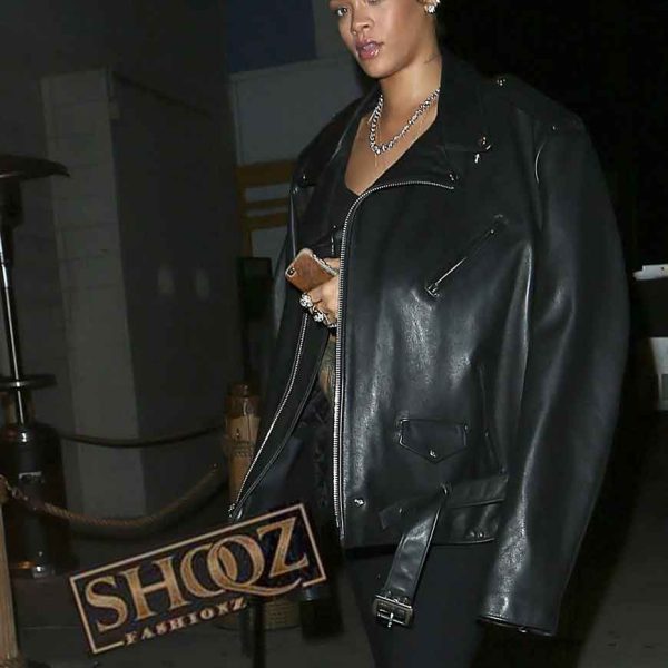 Robyn Rihanna Fenty Leather Jacket