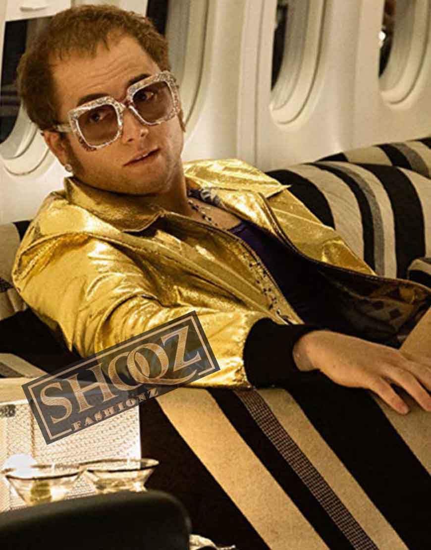 Rocketman Taron Egerton (Elton John) Golden Jacket 1 Rocketman Taron Egerton (Elton John) Golden Jacket
