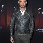 Rodrigo Santoro Wolf Pack 2023 Garrett Briggs Black Leather Jacket