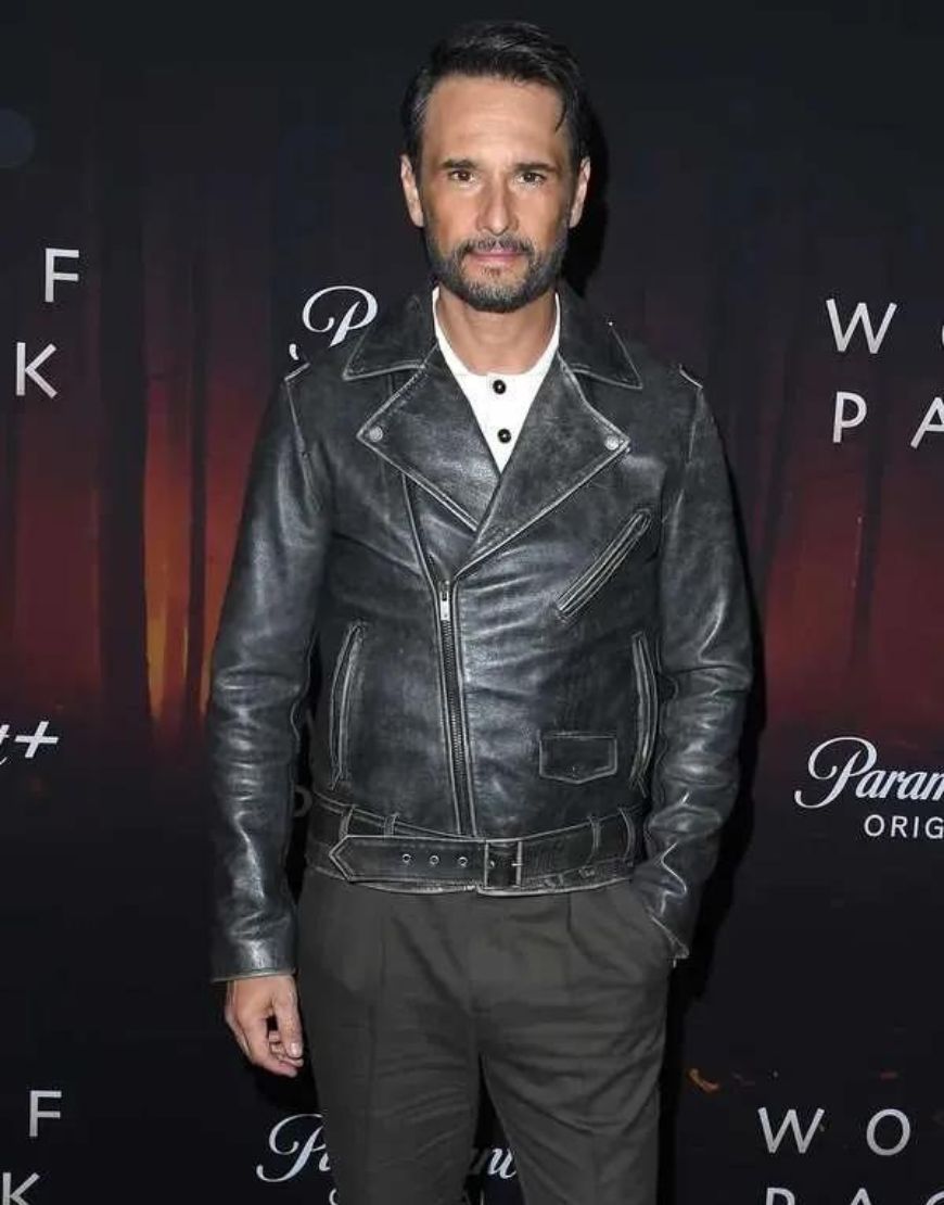 Rodrigo Santoro Wolf Pack 2023 Garrett Briggs Black Leather Jacket 1 Rodrigo Santoro Wolf Pack 2023 Garrett Briggs Black Leather Jacket