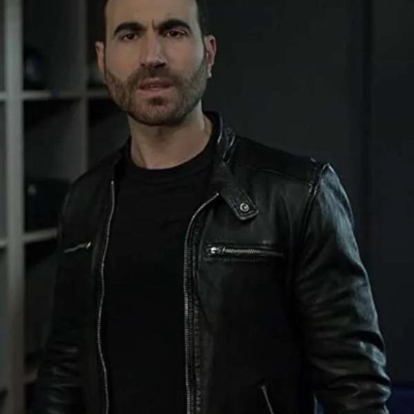 Ted Lasso S03 Roy Kent Black Biker Leather Jacket