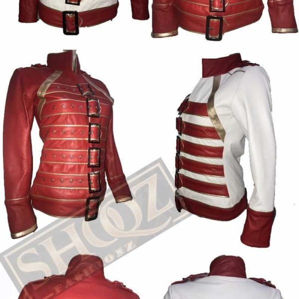 New Women's Freddie Mercury Concert Military Women Motorcycle Jacket