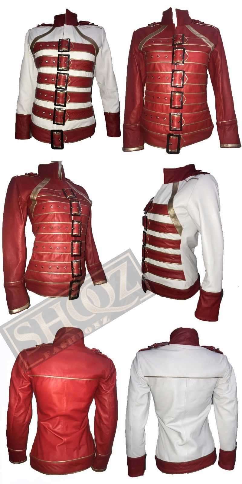 New Women's Freddie Mercury Concert Military Women Motorcycle Jacket