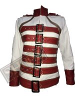 New Women's Freddie Mercury Concert Military Women Motorcycle Jacket