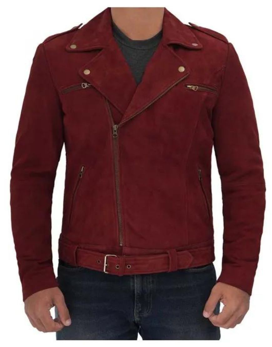 Sean Men's Asymmetrical Biker Leather Jacket 1 Sean Men's Asymmetrical Biker Leather Jacket