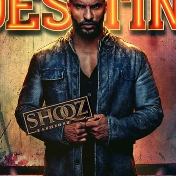 Ricky Whittle American Gods Shadow Moon Leather Jacket