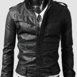 Slim Fit Rocker Bomber Black Cowhide Jacket