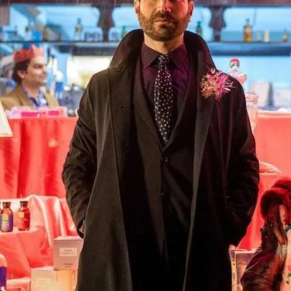 Ted Lasso Roy Kent Black Cotton Coat